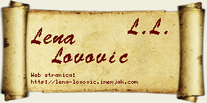 Lena Lovović vizit kartica